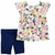 Set 2 piezas Flores Short azul