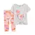 Set 2 piezas remera mangas cortas y short unicornio