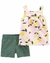 Set 2 piezas Remera musculosa y short limon