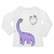 REMERA MANGAS LARGAS DINOSAURIO LILA