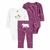 SET 3 PIEZAS BODIES MANGAS LARGAS Y PANTALÓN OSITO VIOLETA