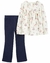 SET 2 PIEZAS REMERA MANGAS LARGA Y CALZA FLORAL