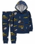 SET 2 PIEZAS BUZO CON CAPUCHA Y PANTALON CAMIONES