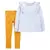 Set 2 piezas remera volado y calza floral