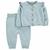 Set 2 piezas Cardigan y pantalón Hilo celeste