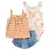 Set 3 piezas body musculosa remera musculosa y short tropical