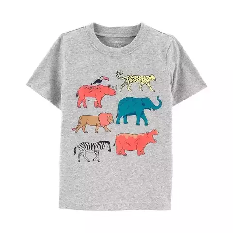 Remera Manga Corta Animales