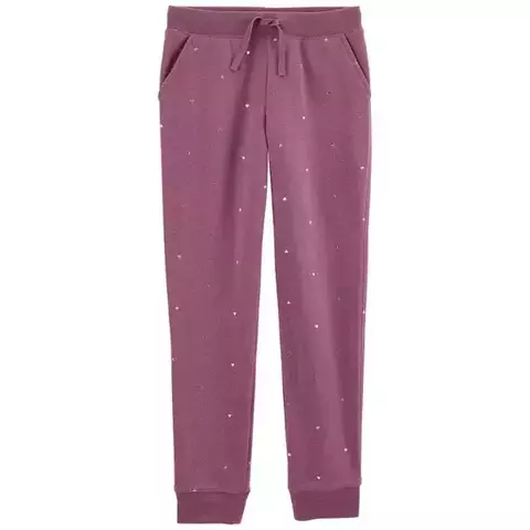 Pantalon violeta con corazones