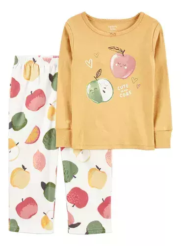 SET 2 PIEZAS PIJAMA MICROPOLAR FRUTAS