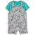 Set 2 piezas remera mangas corta y enterito animales