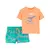 Traje de baño 2 piezas Dinosaurios naranja fluor