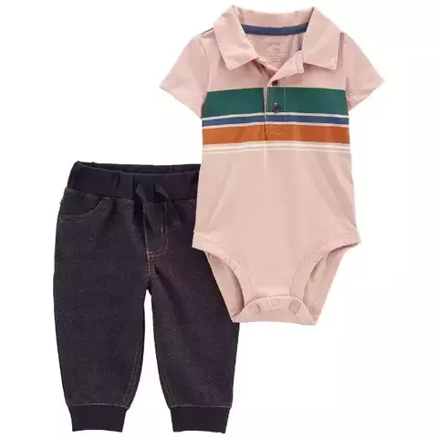 Set 2 Piezas Body Mangas Cortas Pantalon