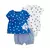Set 3 piezas remera body short lunares