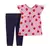 Set 2 piezas remera y pantalon frutillas
