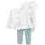 Set 3 Piezas Body Mangas Cortas Campera Pantalón Ramitas