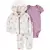 Set 3 piezas body mangas cortas cardigan pantalon floral