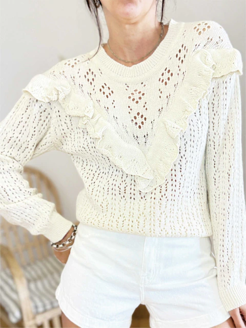 Sweater Tejido Ayelen Crudo