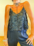 Musculosa Lentejuelas Joy Negro - comprar online