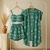 Conjunto Feminino 3 Peças Verde Água Estampado Floral - Cropped + Shorts + Camisa - comprar online