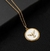 Colar Corrente Feminina Masculina Pingente Espírito Santo Pomba Gargantilha Religiosa Medalha Redonda