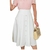 Saia Midi Evasê com Botões - Elegante e Moderna - Vest Prime Moda Cristã