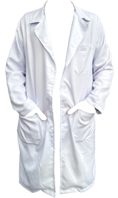 Jaleco Masculino Gabardine Branco Básico - comprar online