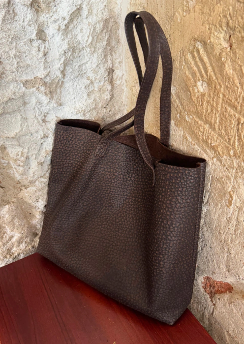 Cartera Taormina - Marron graneado