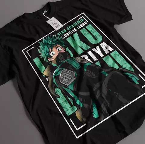 Camiseta Boku No Hero Midoriya Unissex,100%algodão - comprar online