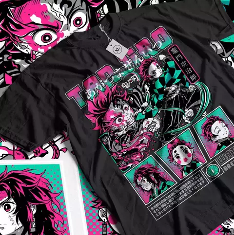 Camiseta Tangiro Demon Slayer Unissex 100%algodão - comprar online