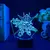 Luminária LED 3D Gundam Anime