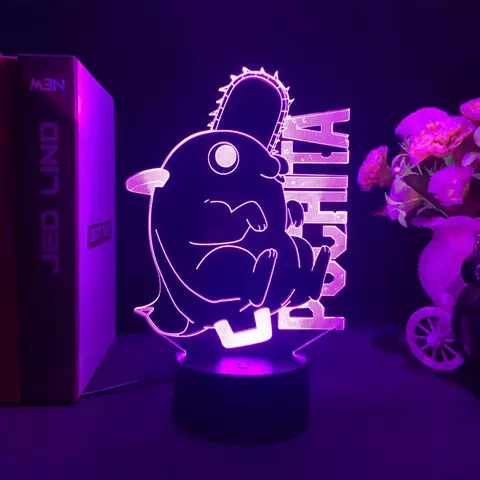 Luminária LED 3D Chainsaw Man Anime - comprar online