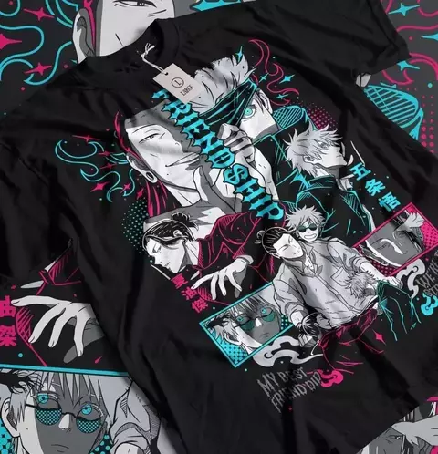 Camiseta Jujutsu Kaisen Friendship Unissex 100%algodão - comprar online