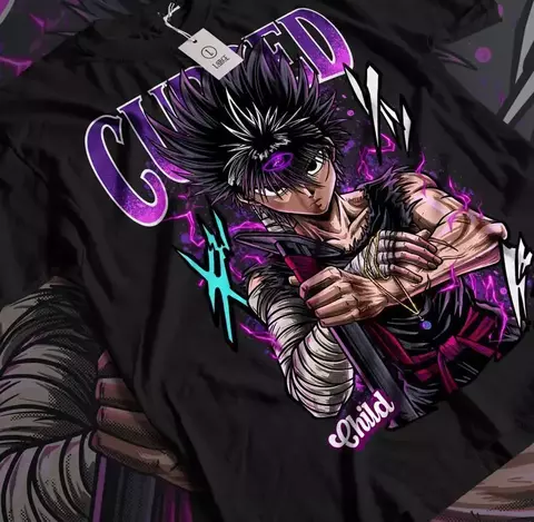 Camiseta Hiei Yu Yu Hakusho Unissex 100%algodão - comprar online