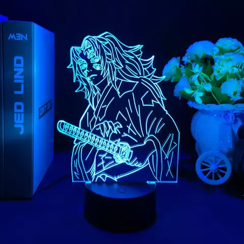 Luminária LED 3D Demon Slayer Onis