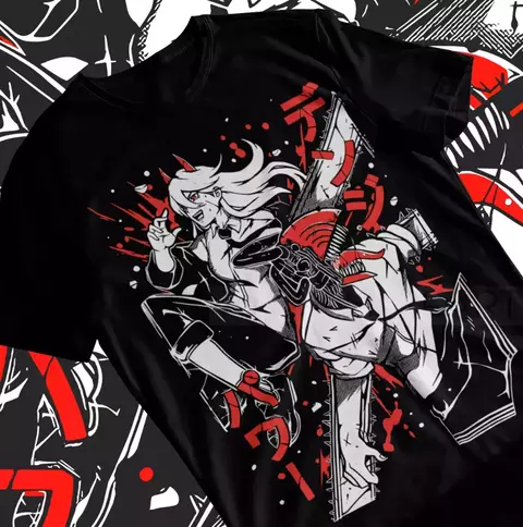 Camiseta Chainsaw man Anime Unissex 100%algodão - comprar online