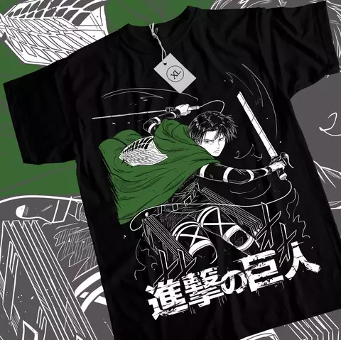 Camiseta Capitão Levi Shingeki No Kyojin Unissex 100%algodão - comprar online