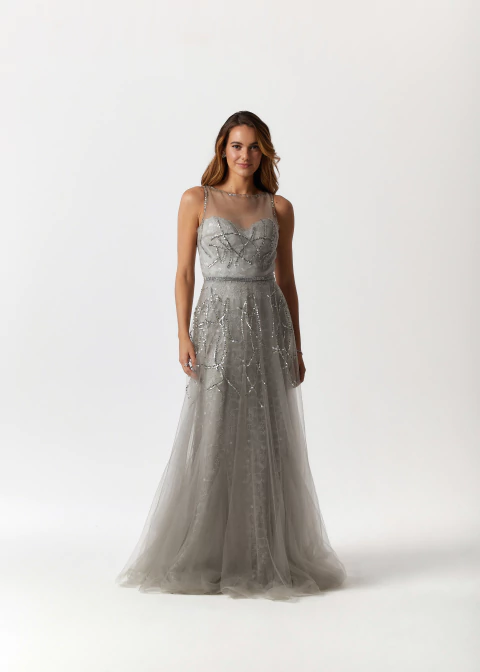 VESTIDO LONGO GODÊ TULE - comprar online