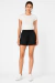 Short Feminino Cargo Duna Casual Cintura Alta Bolsos Laterais