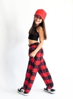 PANTALÓN RUSTICO CUADRITOS rojo - Yes
