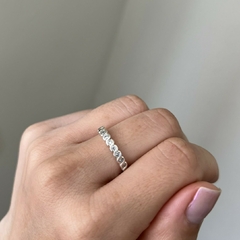 Anel Trançado Com Zircônia No Meio Em Prata 925 - comprar online