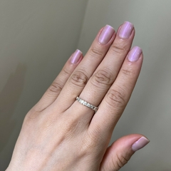 Anel Trançado Com Zircônia No Meio Em Prata 925 na internet