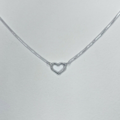 Colar Coração Vazado Com Extensor na internet