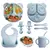 Conjunto de 8 peças de prato de jantar de silicone para bebê Kit de alimentaç - comprar online