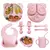 Conjunto de 8 peças de prato de jantar de silicone para bebê Kit de alimentaç - KELVIN  LUIZ LOJA NOVA