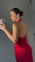 Vestido longo drapeado na internet