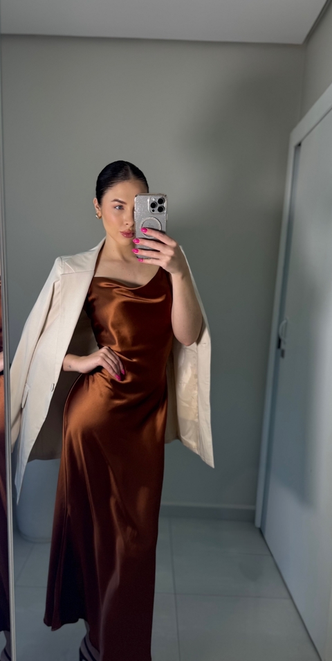 Vestido em cetim - comprar online