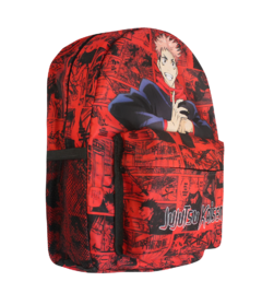 Kit Mochila e Estojo 3 Zíperes Jujutsu Kaisen Yuji Itadori V415 GEX064 - Monkless