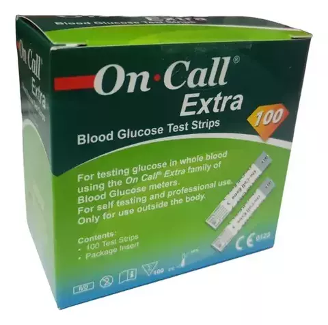 Cintas Reactivas Para Glucometro On Call Extra 100 Unid. - comprar en línea