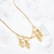 Colar ouro pingente filhos cristal semijoia - loja online