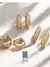 Brinco ouro argola zirconia g semijoia na internet